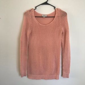 Soft long Loft peach knit sweater